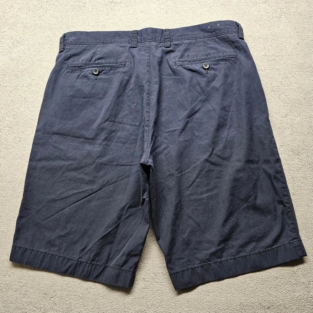 J.Crew Chino Shorts Men 35 Navy Regular Fit Flat Front Slash Pocket 10.5